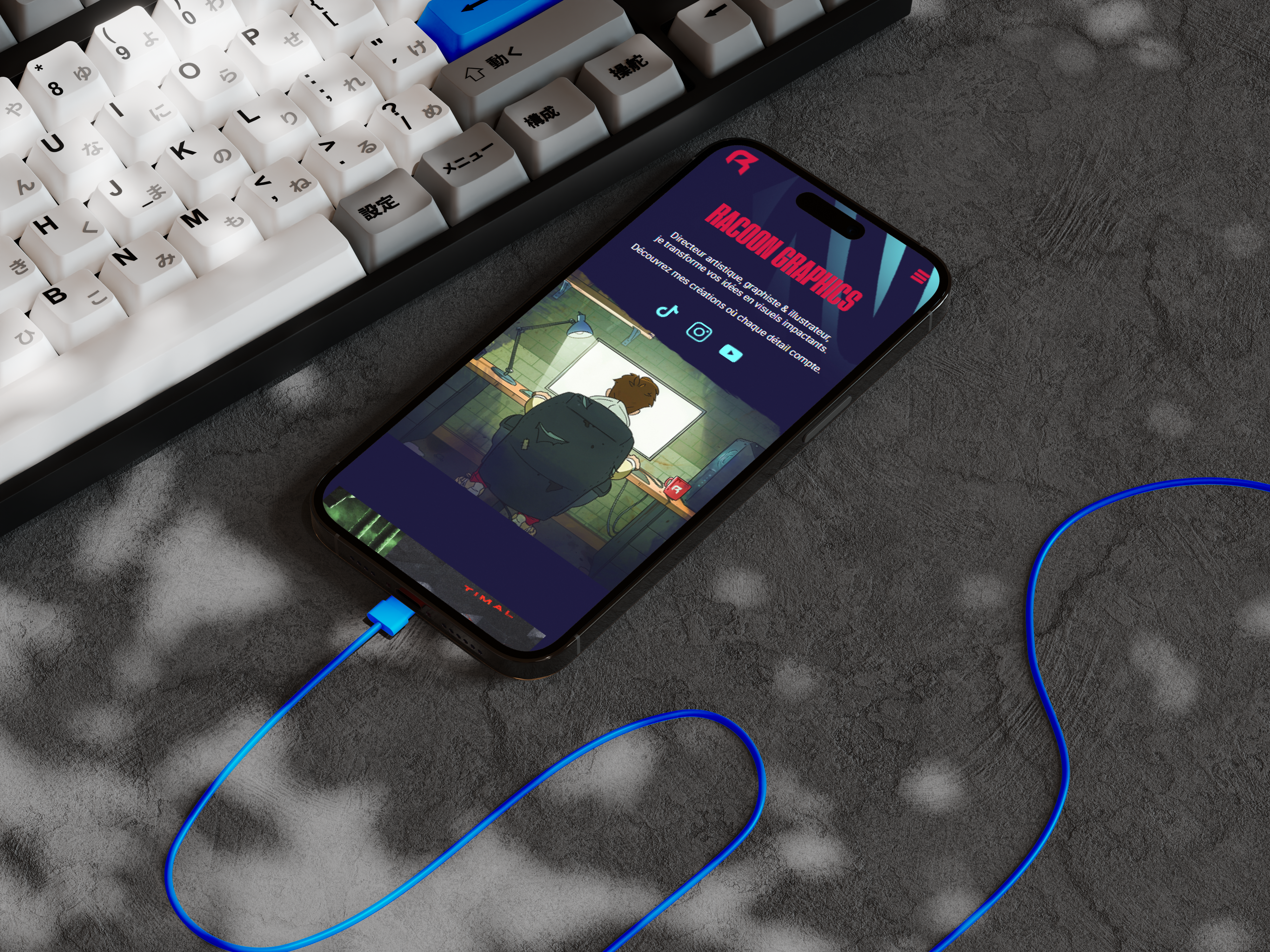 Racoon Graphic — site WordPress